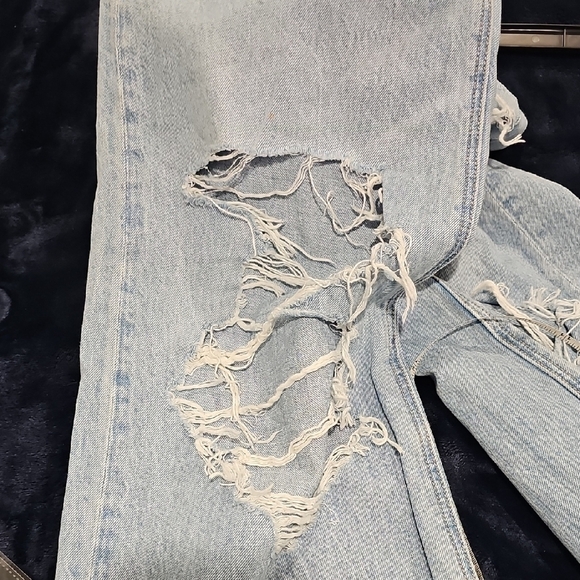 American Eagle Outfitters Blue Flare Wide Leg Jeans - Picture 12 of 12